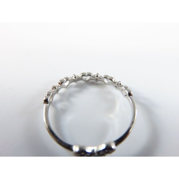 Sterling Silver Heart CZ Stackable Ring - Size 6.5 - Picture 6 of 11